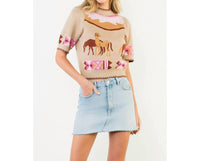 Thml - Western - Inspired Short Sleeve Sweater