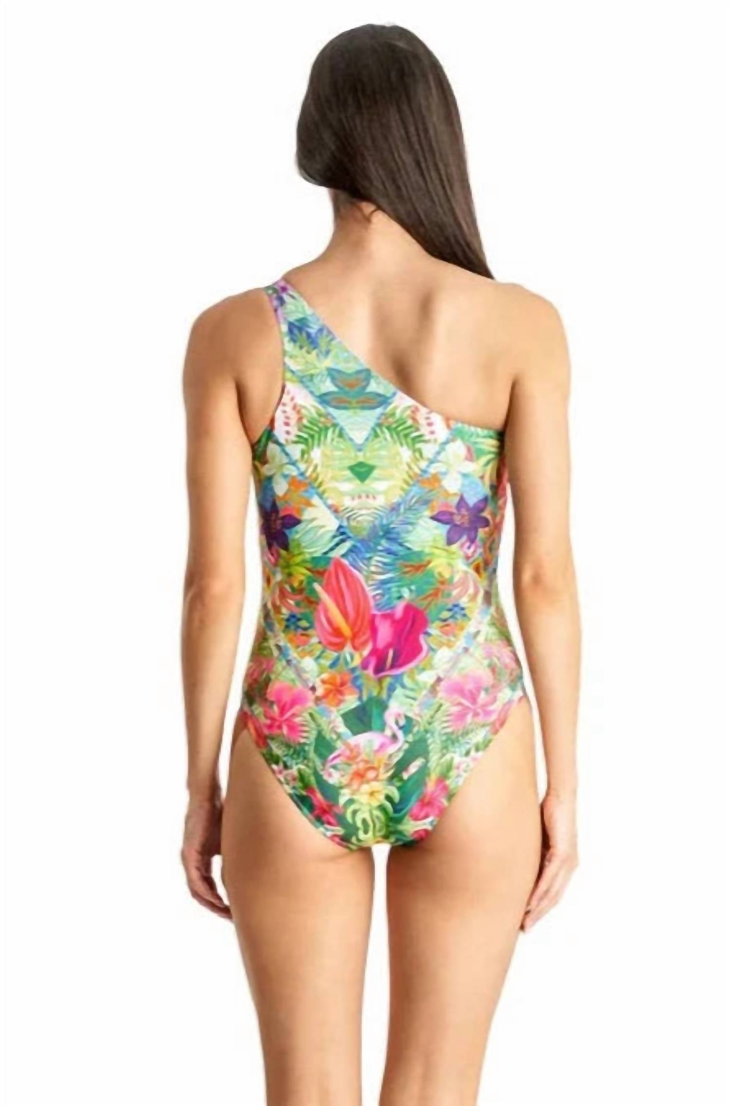La Moda Clothing - Island Girl One Shoulder Monokini
