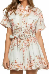Hemant & Nandita - Short Dress with Buckle Belt