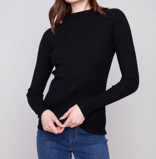 Charlie B - Ribbed Mock Neck Sweater