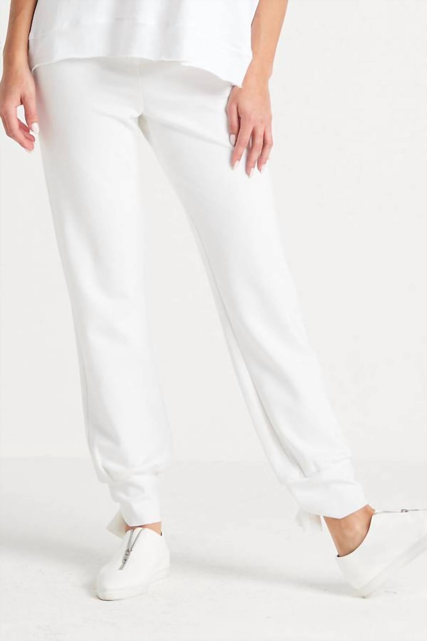 PLANET by Lauren G. TIDE UP PANT in white - women's pants