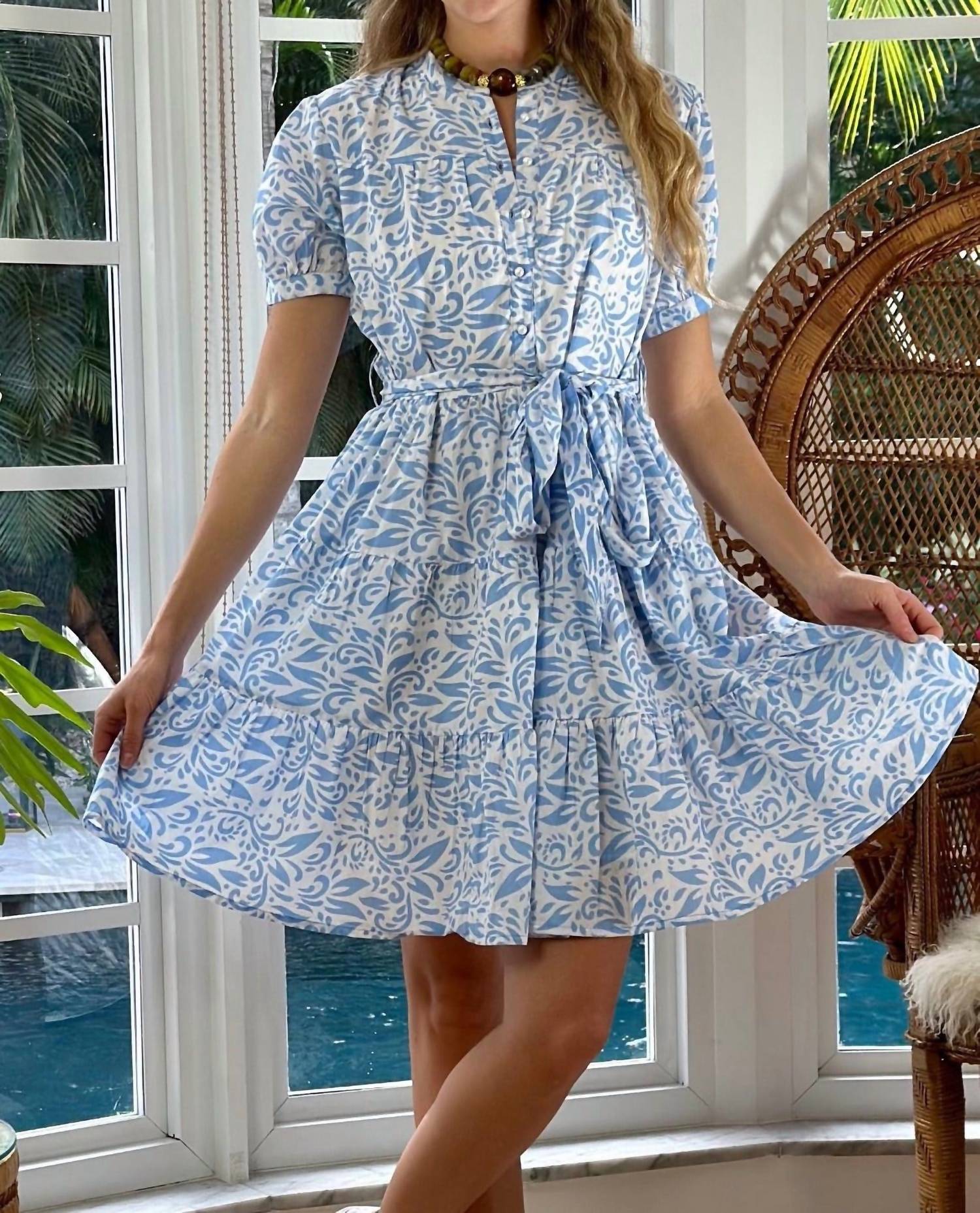 Just Darviny - Ibiza Short Sleeve Mini Dress
