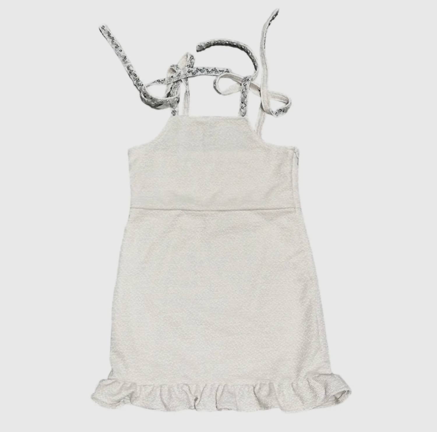 Little Olin - Girls Tweed Ruffle Dress
