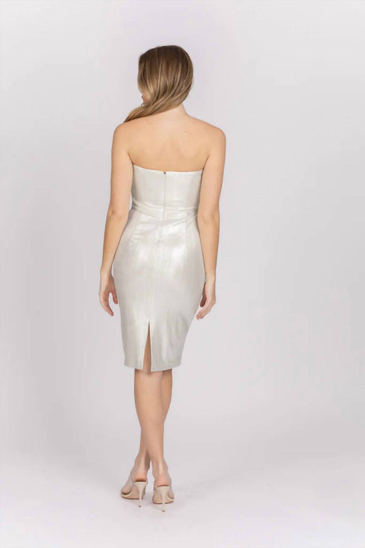 Black Halo - Divina Metallic Sheath Dress