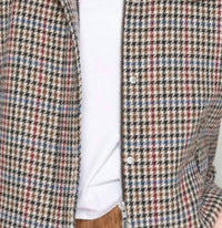Vilagallo Houndstooth Bomber Jacket in multicolor - women's jacket - detail view