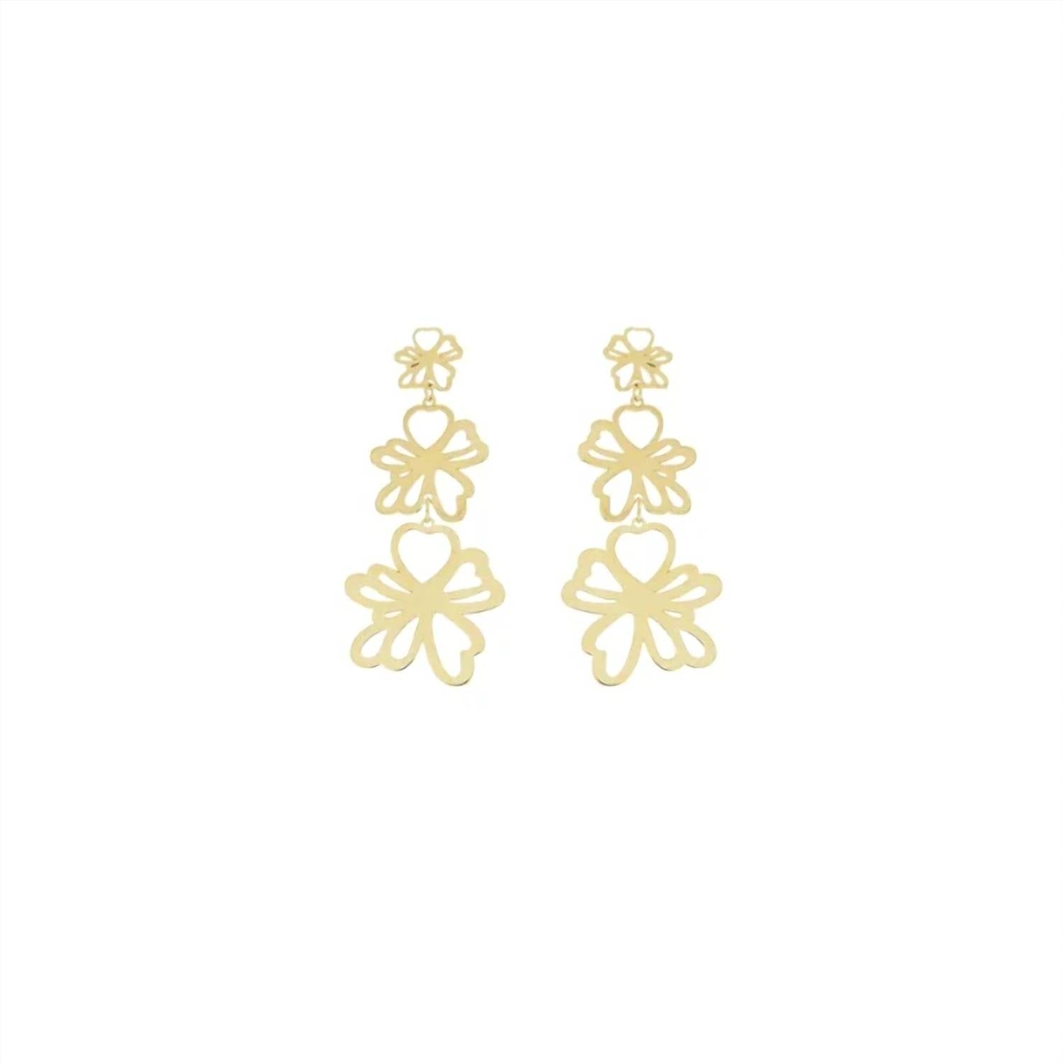 Sheila Fajl - Women's Golden Bloom Cascade Earrings