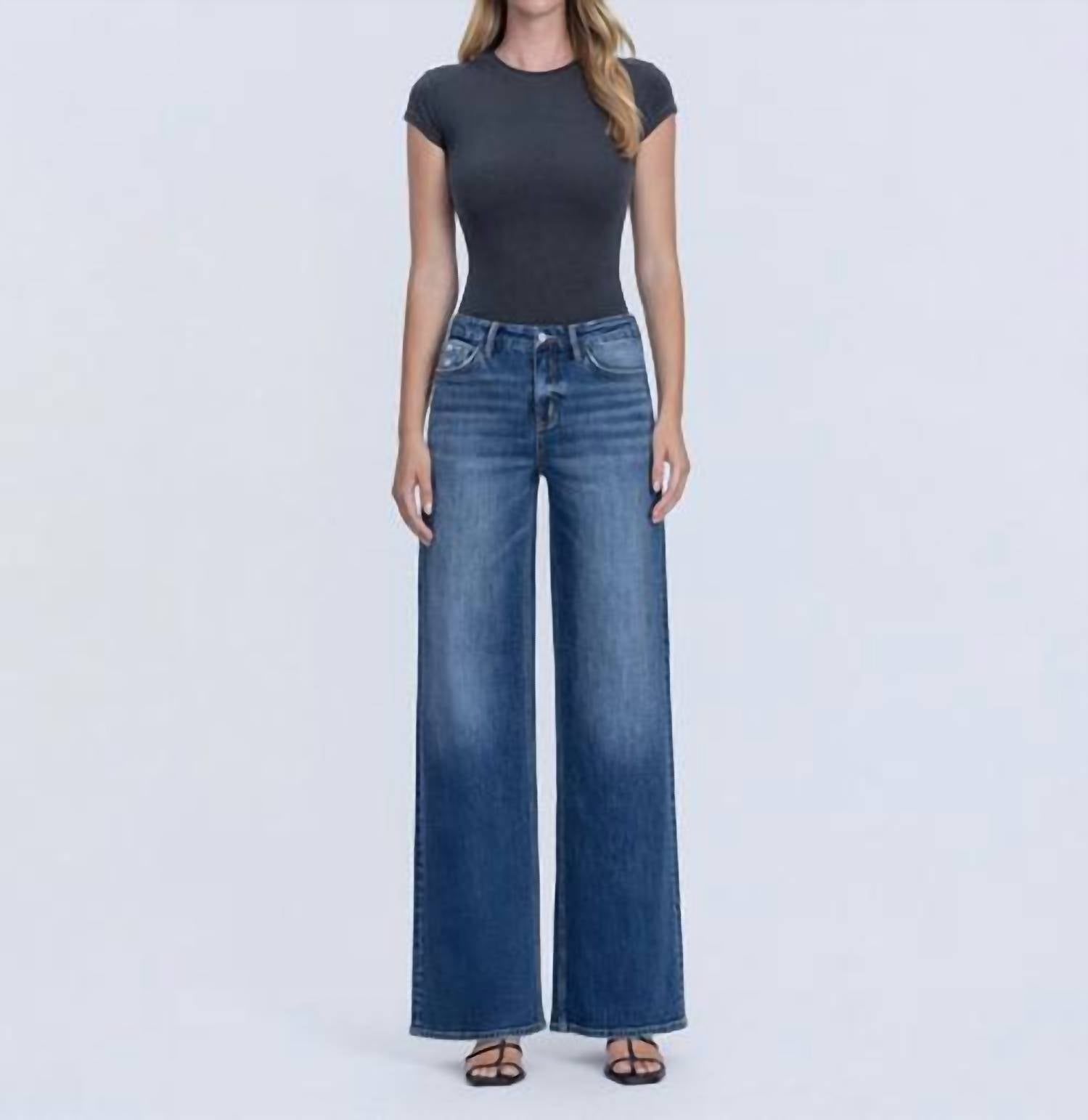 Vervet By Flying Monkey - Nicest High Rise Seamless Waistband Wide Leg Jeans