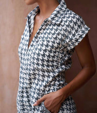 Mo Maya - Houndstooth Romper