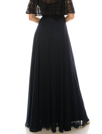 Aidan Mattox - Beaded Cape A-line Evening Dress