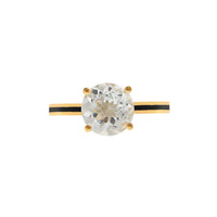 Eye M - Women's Topaz Enamel Slim Band Ring