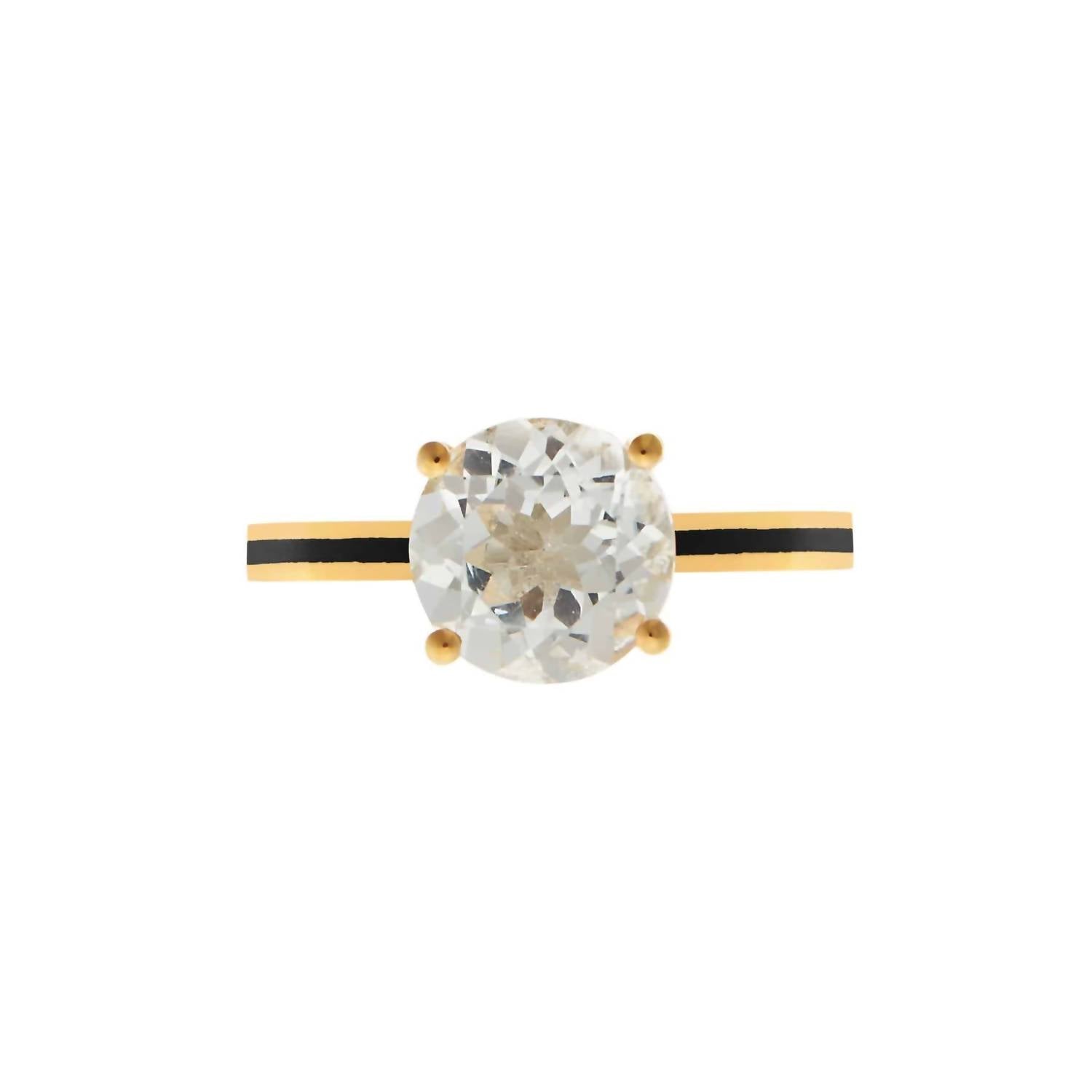 Eye M - Women's Topaz Enamel Slim Band Ring