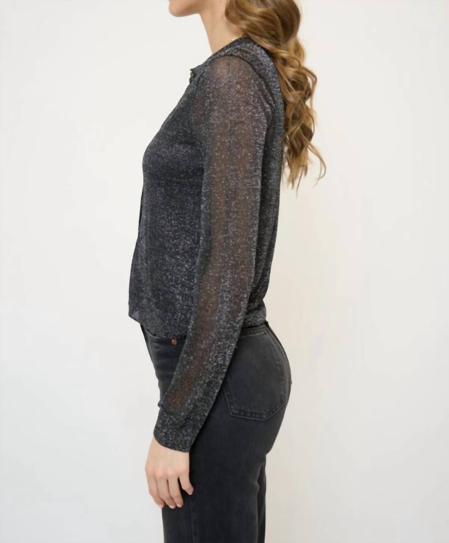 Central Park West - Colette Sheer Lurex Cardigan