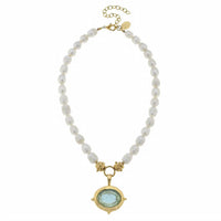 Susan Shaw - Venetian Glass Bee Pearl Necklace