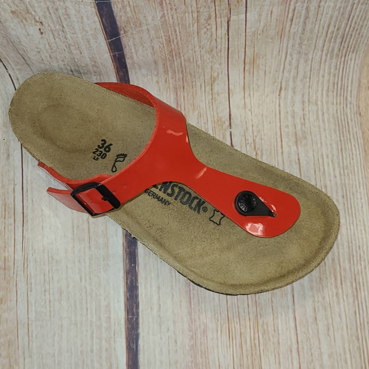 BIRKENSTOCK Women's Gizeh Sandals in cherry red - women's sandal - alternate view