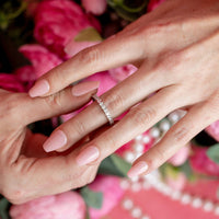 Starlette Women's Kayla Eternity Ring in silver - women's jewelry - detail view