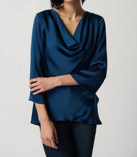 Joseph Ribkoff - Draped Satin Blouse