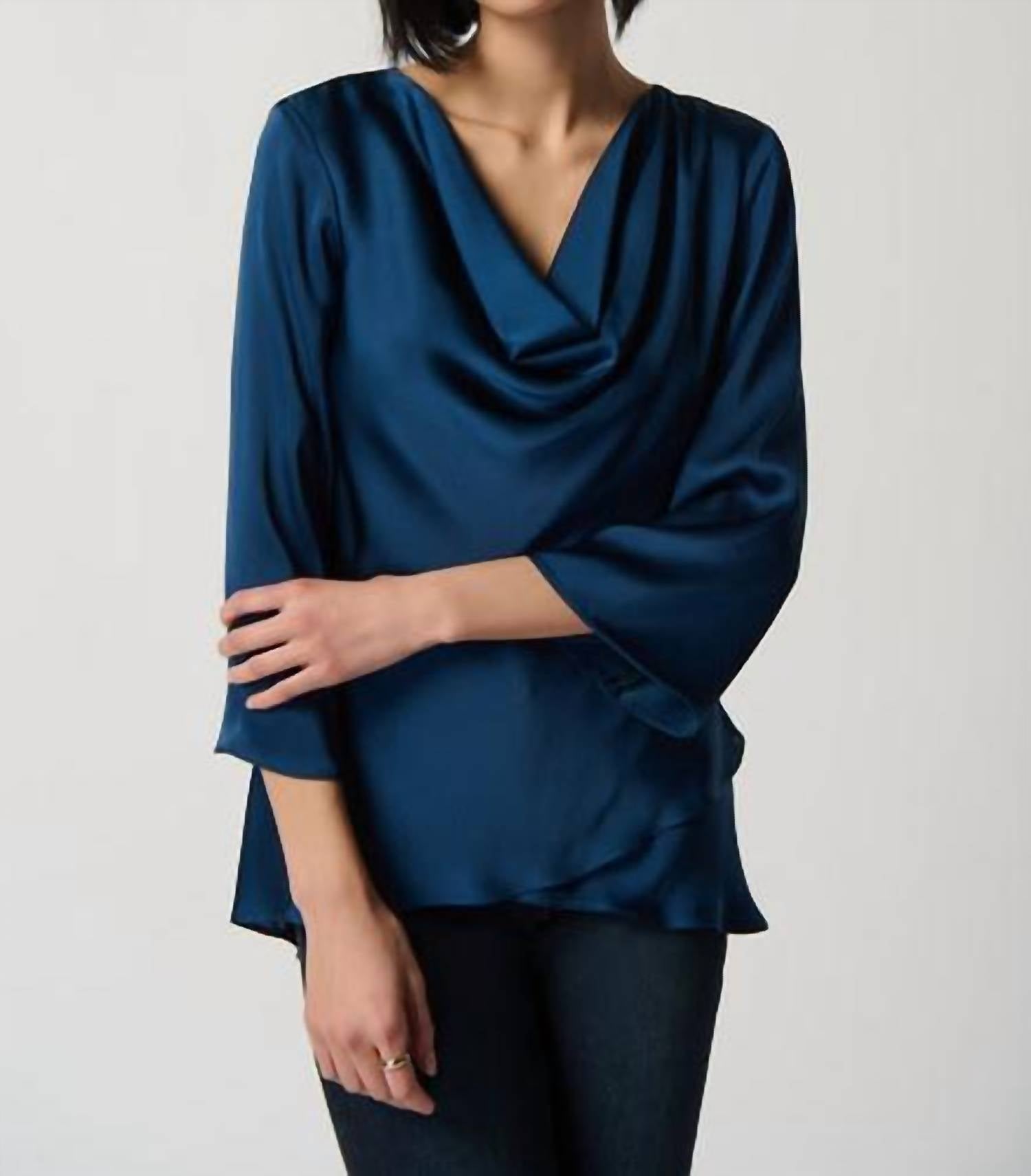 Joseph Ribkoff - Draped Satin Blouse