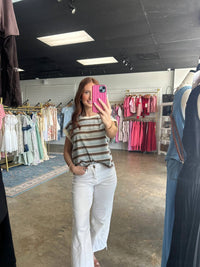 Blu Pepper - Stripe Sleeveless Knit Top