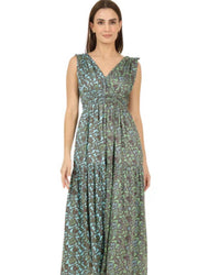 OMIKA Rosalita Midi Dress in green - women's dress - alternate view