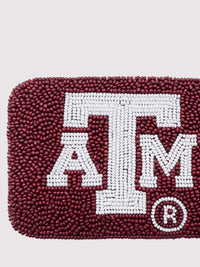 La Chic Designs - Women's Texas A&m Beaded Card Holder