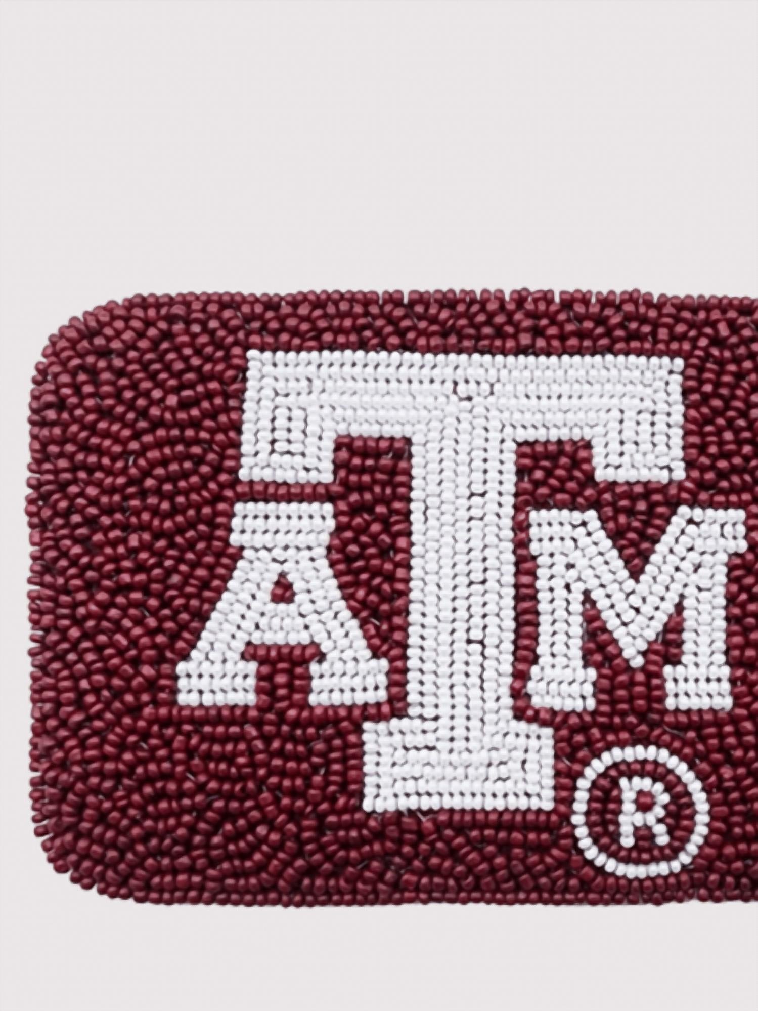 La Chic Designs - Women's Texas A&m Beaded Card Holder