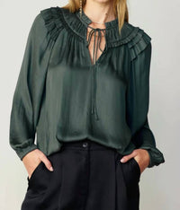 Current Air - Shoulder Ruffled Detail Blouse