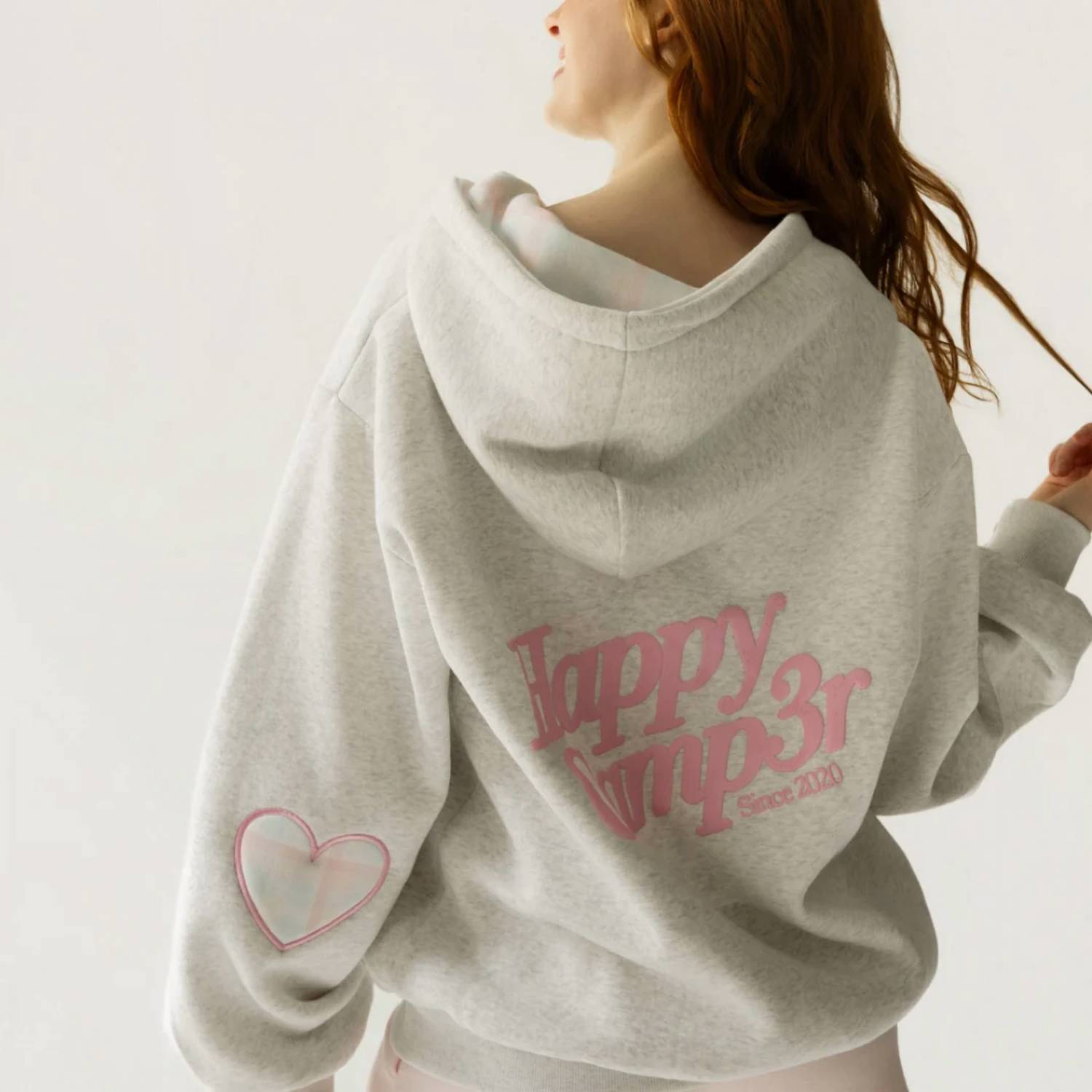 The Happy Camp3R - Love Plaid Zip-up Hoodie