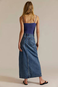 Free People - Nothing Better Denim Maxi Skirt