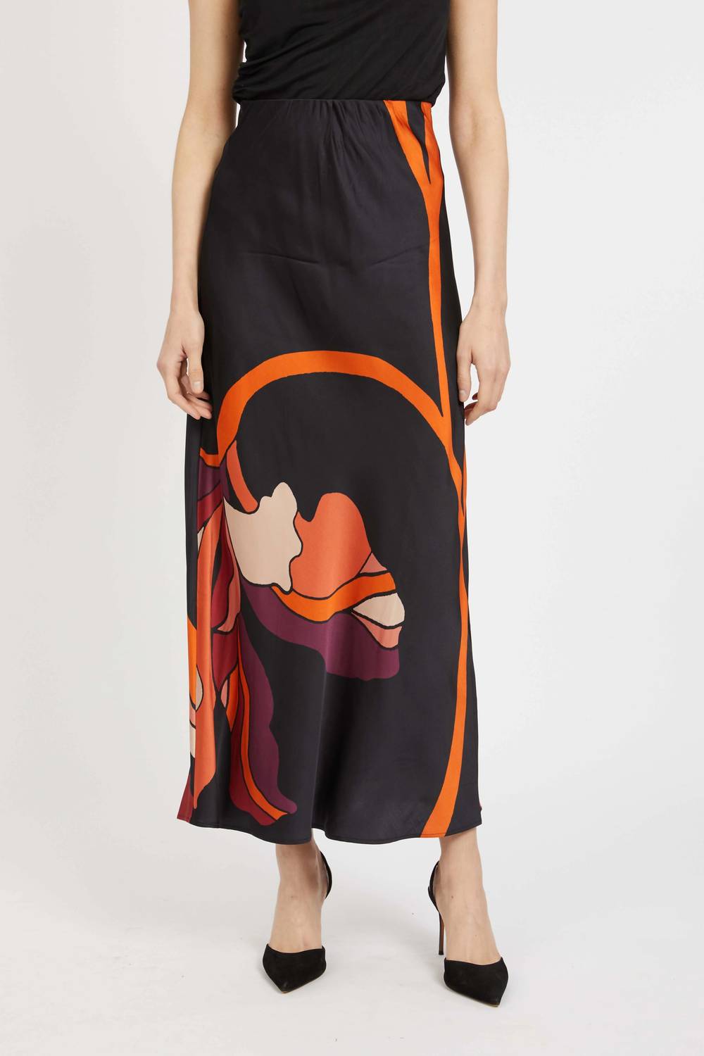 CABALLERO Bria Reversible Midi Skirt in african paradise - women's skirt
