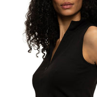 Sanctuary - Sleeveless Zip Mock Neck Top