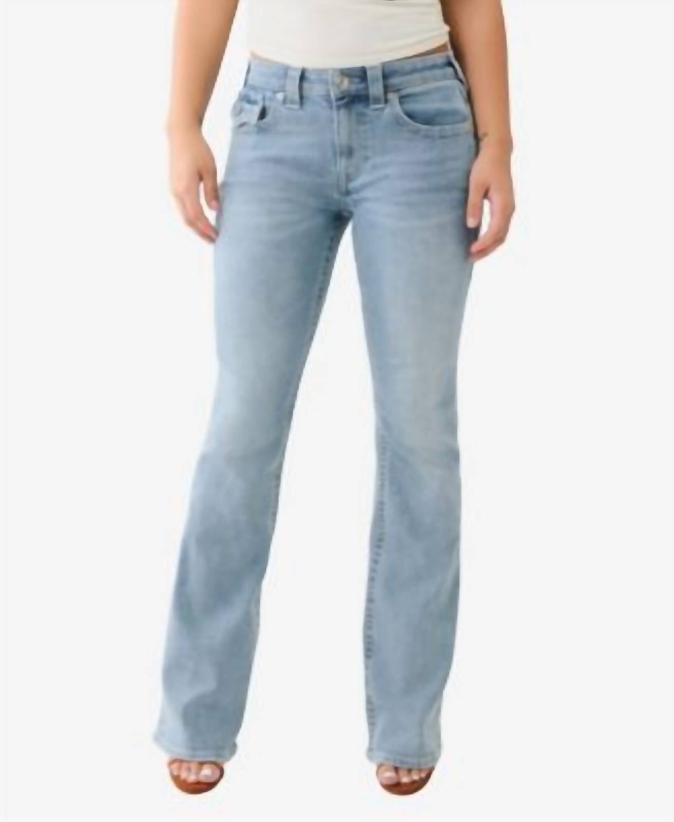 TRUE RELIGION Becca Bootcut Jeans in aqua marine - women's jeans