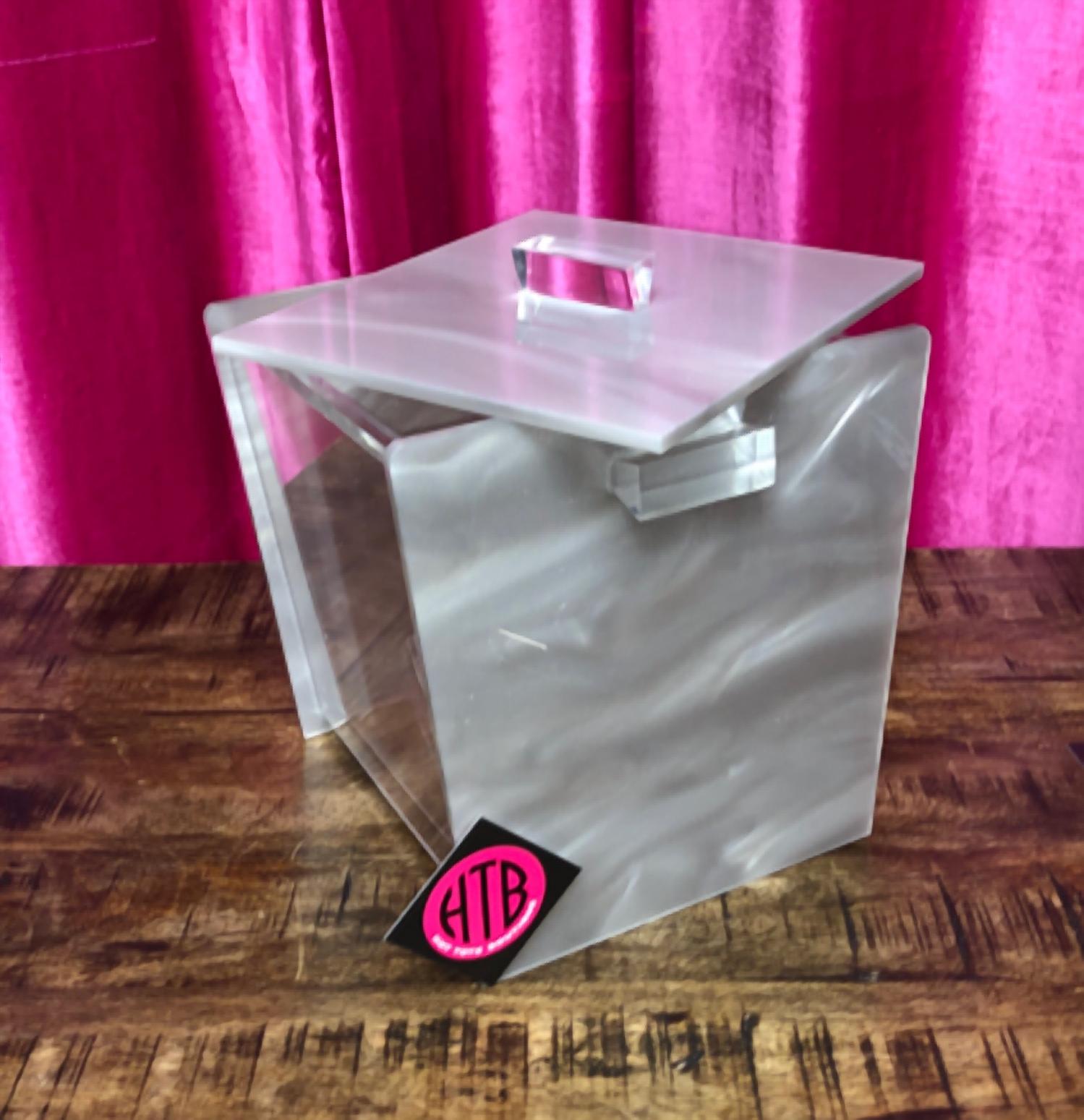 HAMLET PRODUCTS Acrylic Ice Bucket in silver marble - item