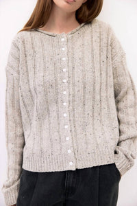 all : row Theodora Flared Sleeves Cardigan in grey - women's cardigan - view 5