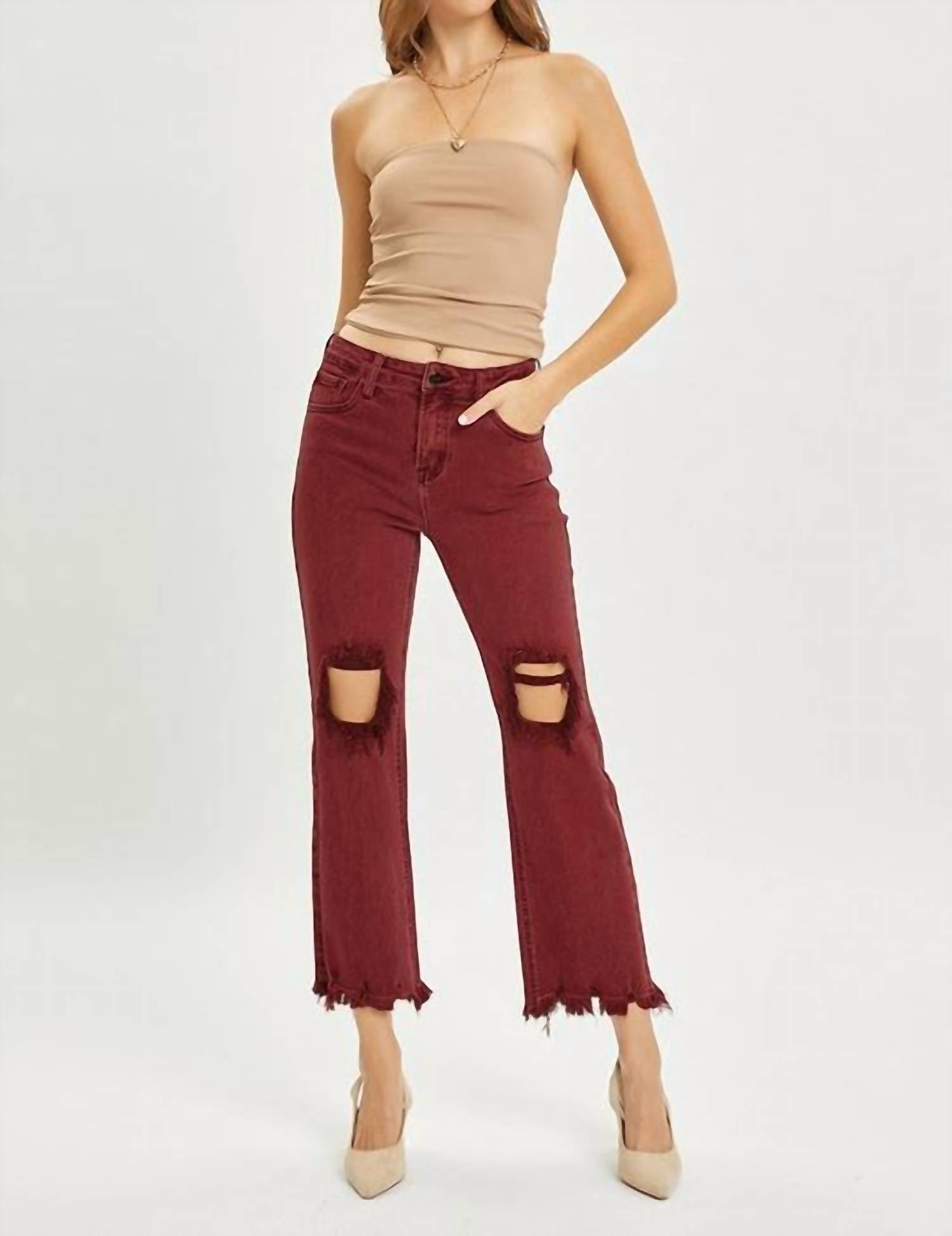 Risen - High Rise Straight Jeans