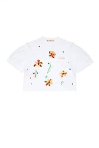 Marni - Kids Embroidered Flower T-shirt