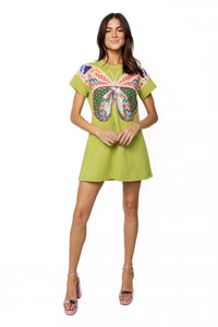 Queen Of Sparkles - Patchwork Butterfly Tee Dress