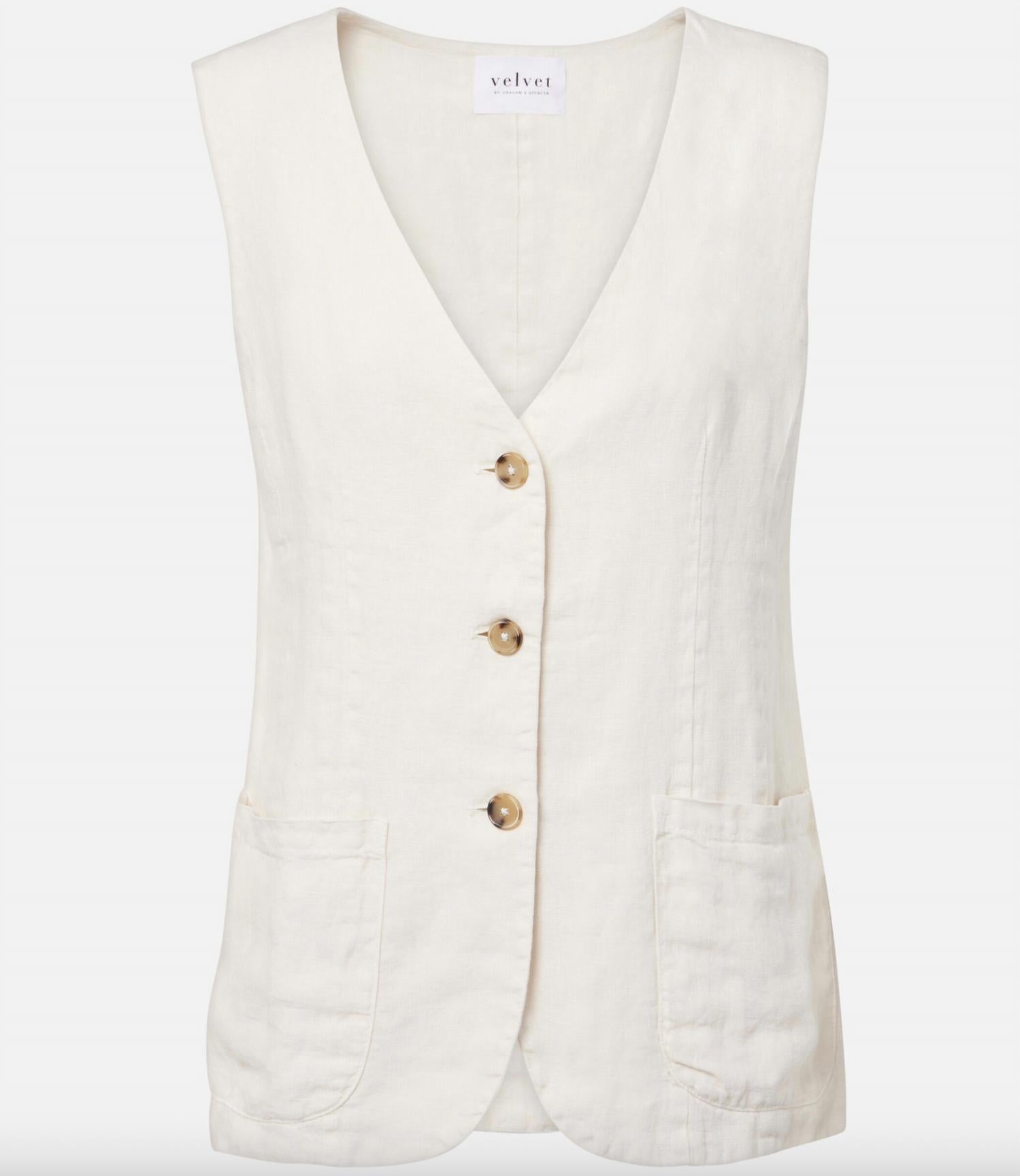 Velvet By Graham & Spencer - Acie Linen Vest