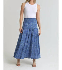 Angie - Smocked Waist Maxi Skirt