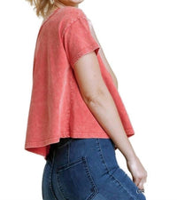 Umgee - Vintage Washed One Shoulder Top