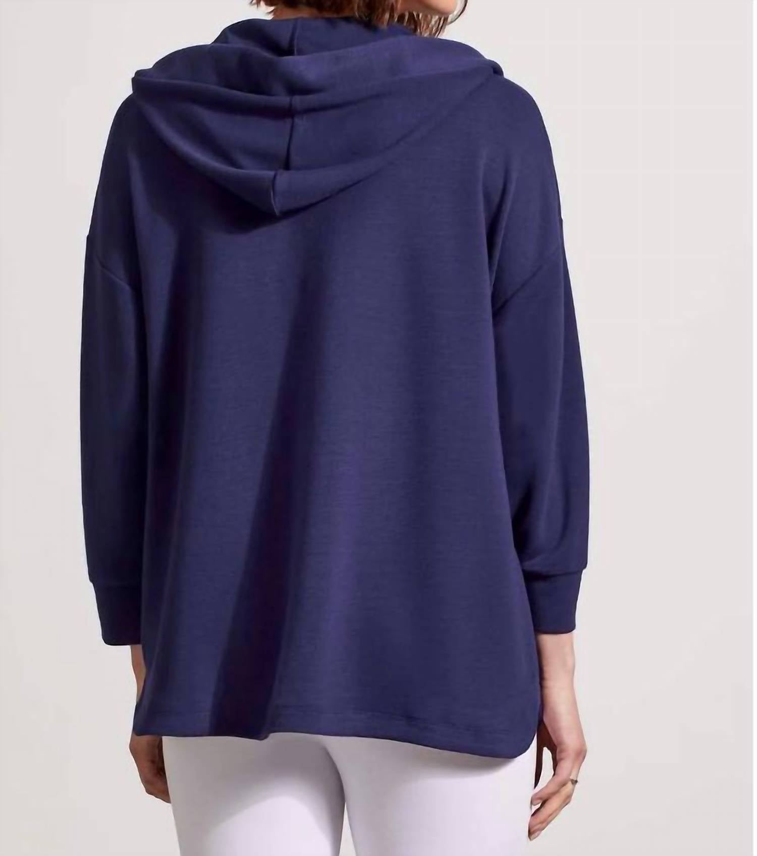 Tribal - Quarter Sleeve Hooded Dolman Tunic