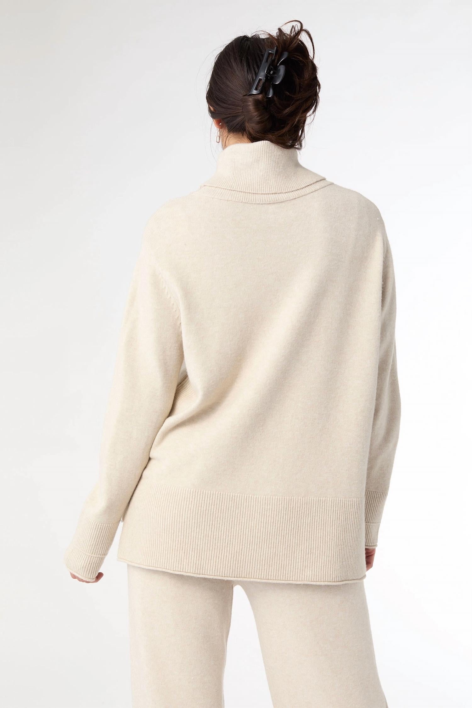 Coco + Carmen - Heavenly-luxe Cowl Neck With Rib Trim Sweater