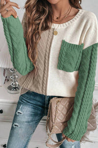 Lovesoft - Patched Pocket Drop Shoulder Sweater