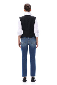 Bayeas - Mid Rise Tummy Control Jeans