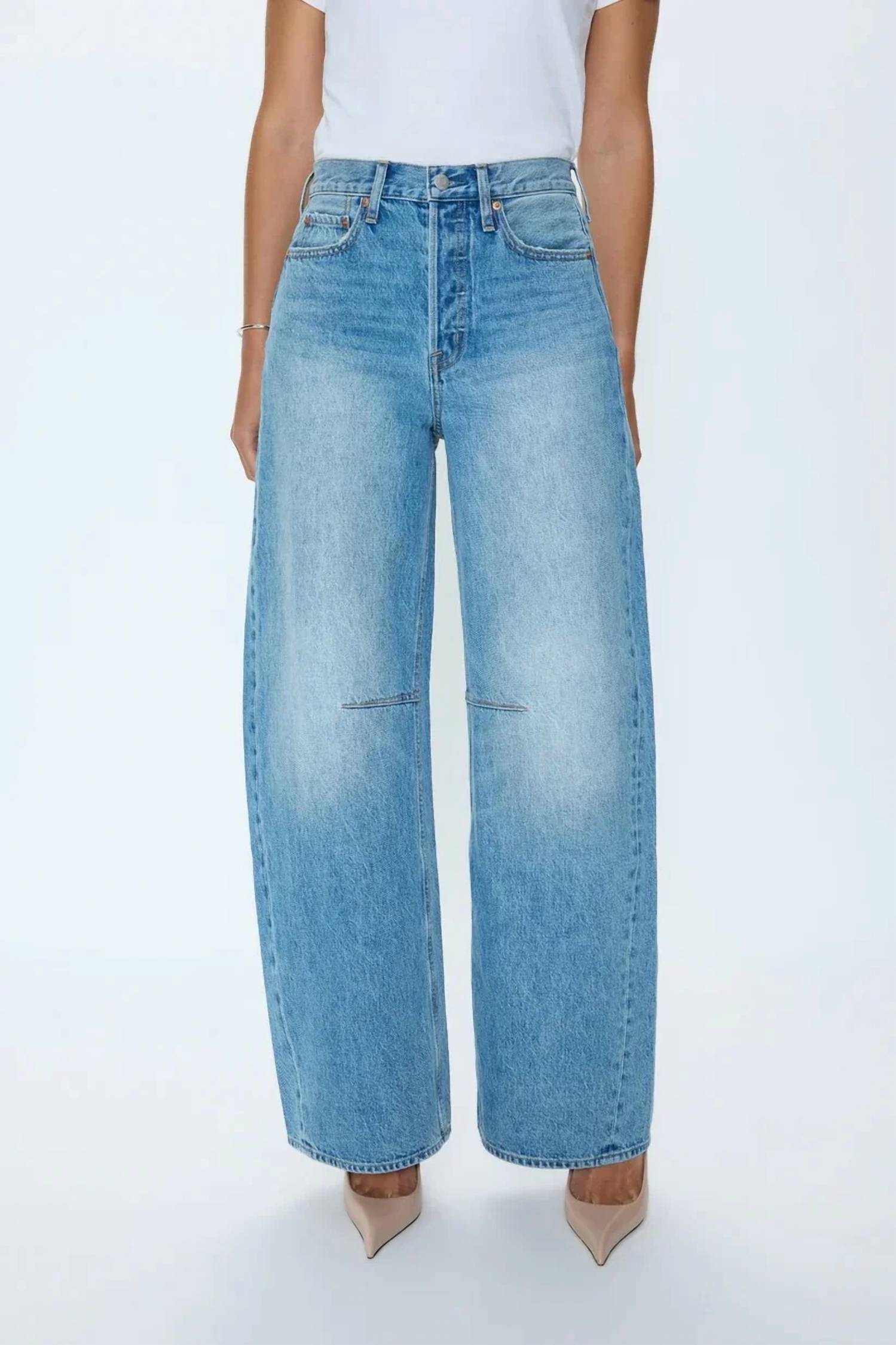 Pistola - Sydney High Rise Bowed Wide Leg Jean