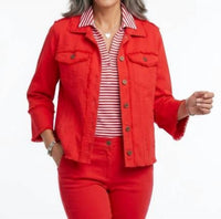 Multiples - Fringe Trim Jacket