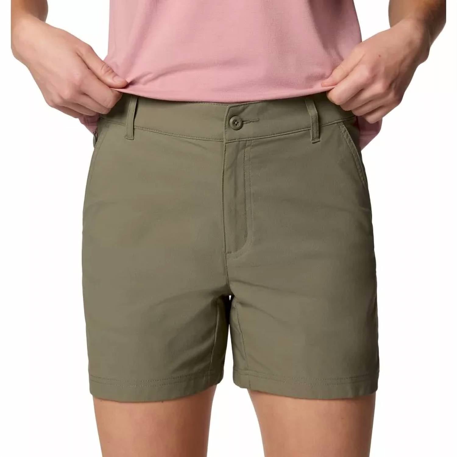 Columbia leslie falls short in green - women's shorts