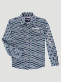 Wrangler - Boy's Logo Long Sleeve Snap Shirt