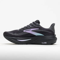 BROOKS Women's Ghost 17 Running Shoes in grey clearwater purple - women's shoe - detail view