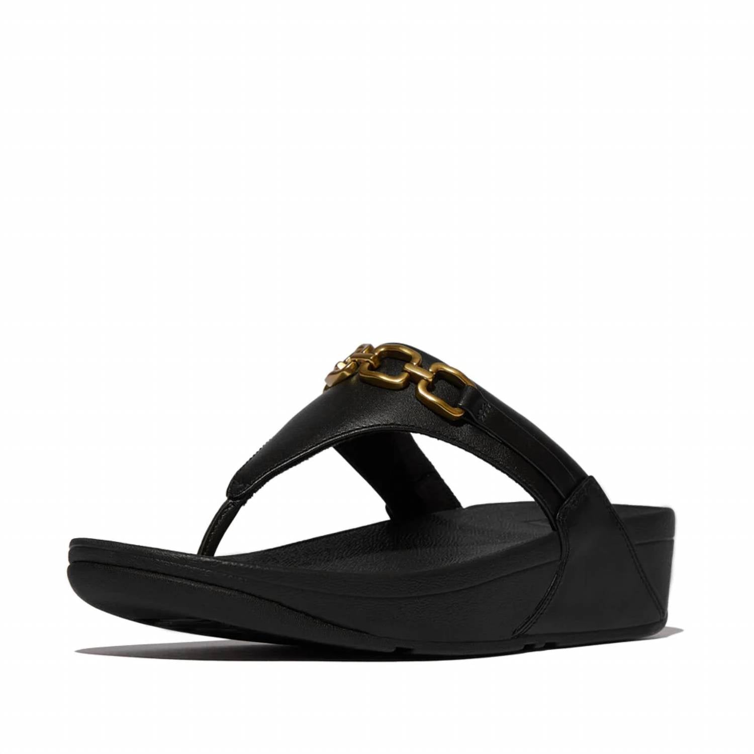 Fitflop - Women's Lulu Square Chain Leather Sandals