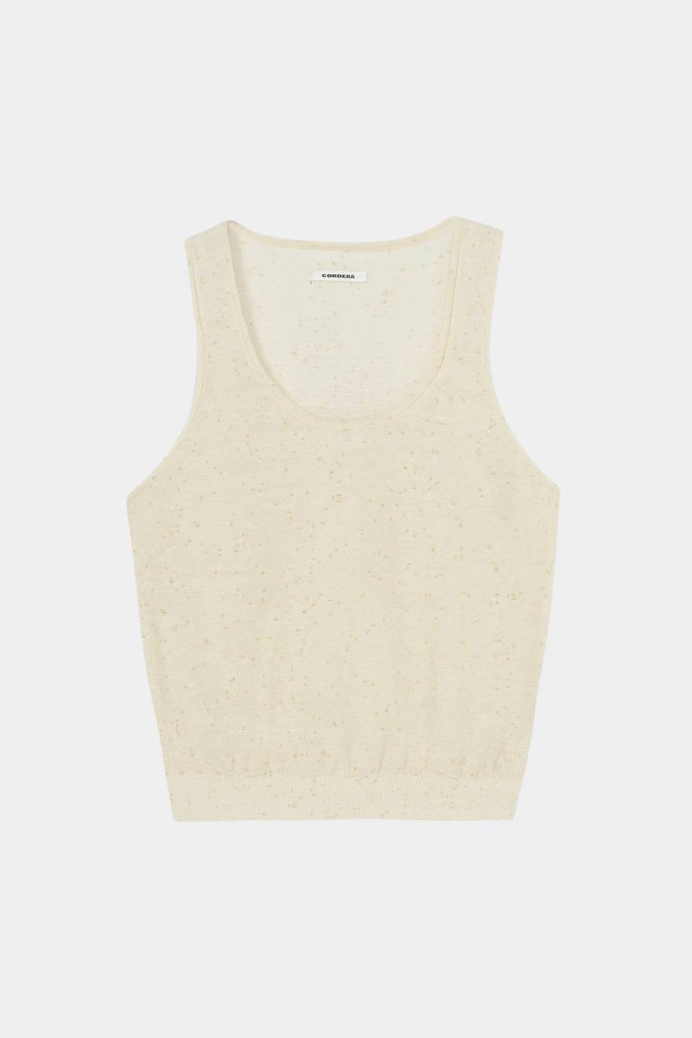 Cordera - Linen And Cotton Flecked Tank Top